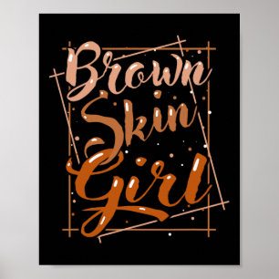 Poster Rapariga da Pele Castanha Melanina Rainha Mágica J