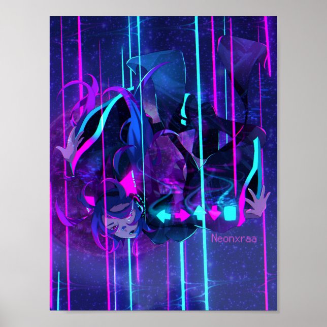 Poster Rapariga de anime DDR (Frente)