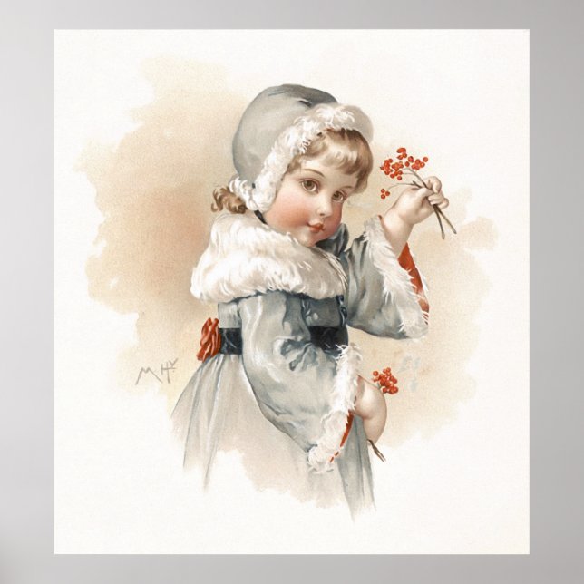 Pôster Rapariga de inverno de Maud Humphrey (Frente)