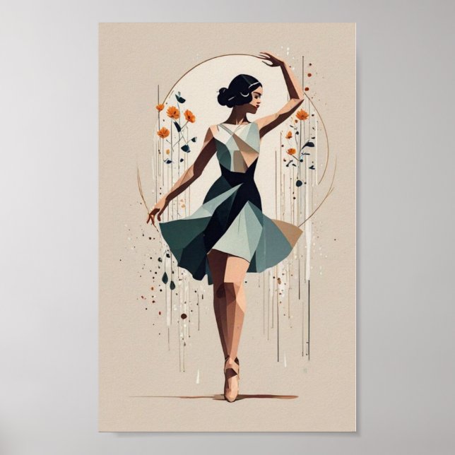 Poster Rapariga do Art Deco (Frente)