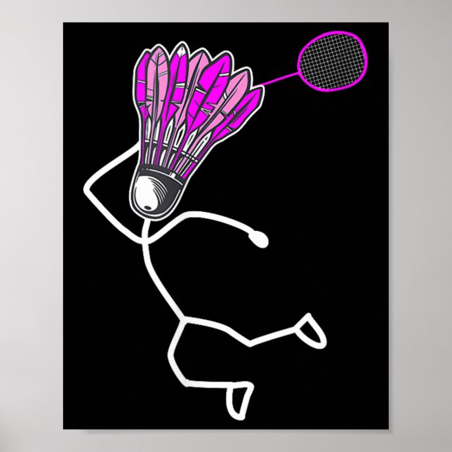 Poster Rapariga do Na moda Legal do Badminton (Frente)
