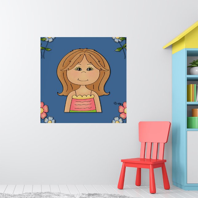 Poster Rapariga E Flores (Criador carregado)