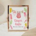 Poster Rapariga Fralda de picolé Raffle<br><div class="desc">Torne o seu evento especial com este Chá de fraldas de picolé com a nossa Fralda bonita e adorável, o Sinal de Raffle com o tema do Chá de fraldas de roupas de bebê adoráveis. Baixe, personalize e crie memórias duradouras com este toque perfeito para sua celebração alegre! BS1078</div>