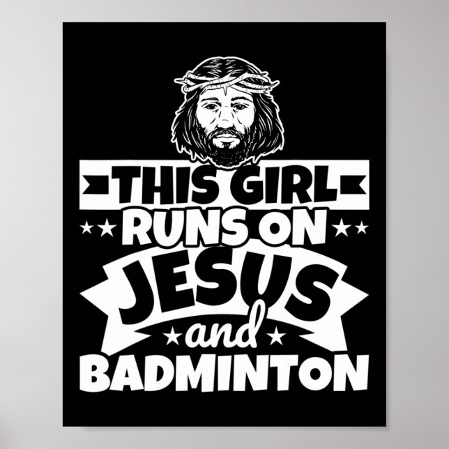 Poster Rapariga Funciona Com Jesus E Badminton (Frente)