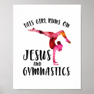 Poster Rapariga governa Jesus e ginástica - Acrobatics Pa
