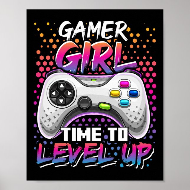 Poster Rapariga Hora De Aproximar O Jogo De Vídeo Anivers (Frente)