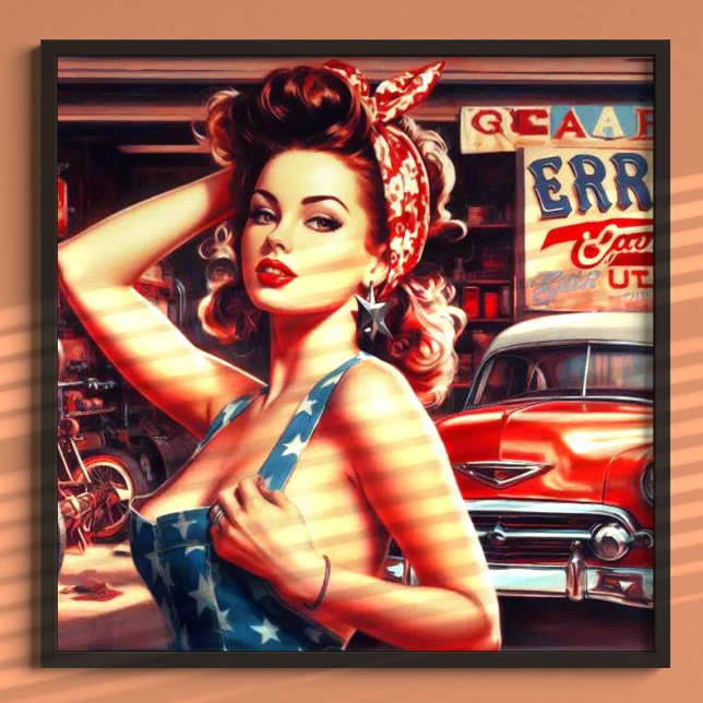 Poster Rapariga Mecânica Retroativa (Criador carregado)