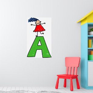 Poster Rapariga Na Letra A