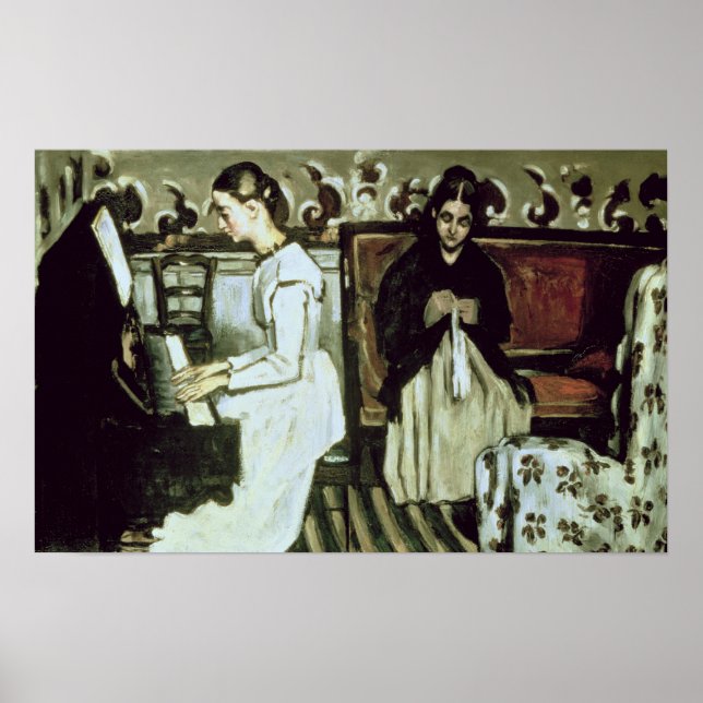 Pôster Rapariga no Piano, 1868-69 (Frente)