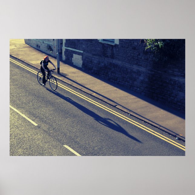 Poster Rapariga numa Bicicleta (efeito cruzado de process (Frente)