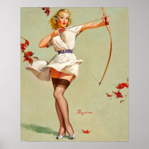 Pôster Rapariga Pin-Up da Archery