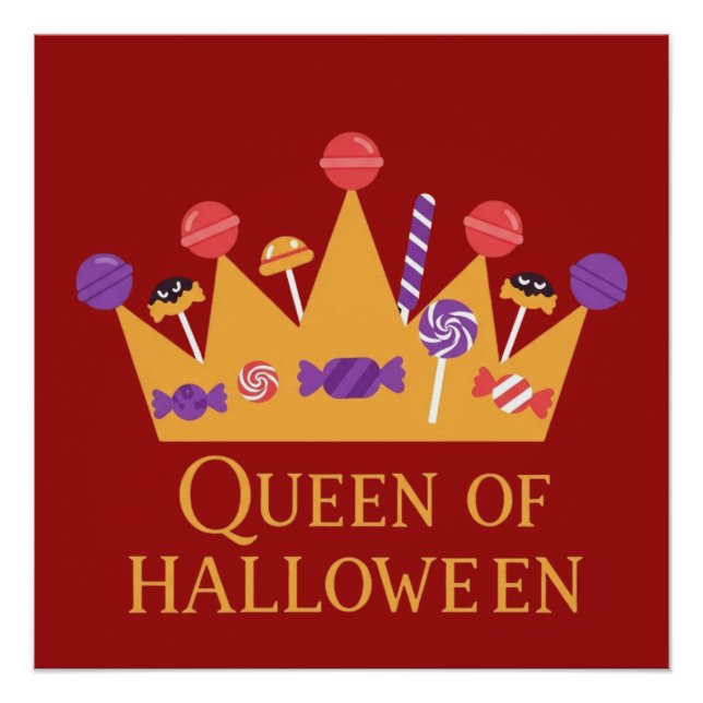 Pôster Rapariga Rainha do Halloween (Frente)