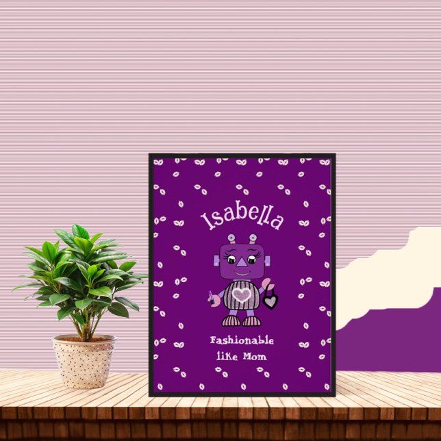 Pôster Rapariga robótica (Criador carregado)