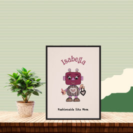 Pôster Rapariga robótica