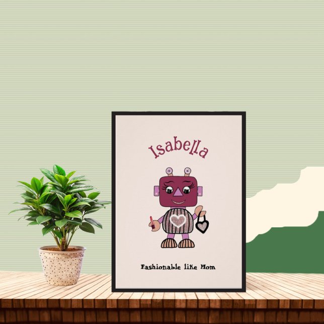 Pôster Rapariga robótica (Criador carregado)