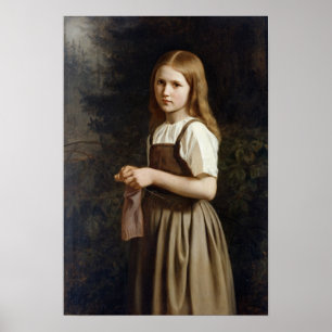 Pôster Rapariga tricotando, 1854