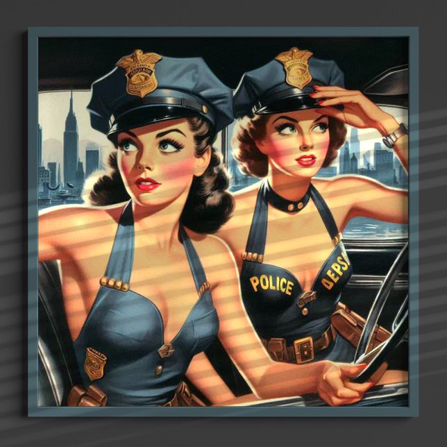 Poster Raparigas da Polícia de Retro (Criador carregado)