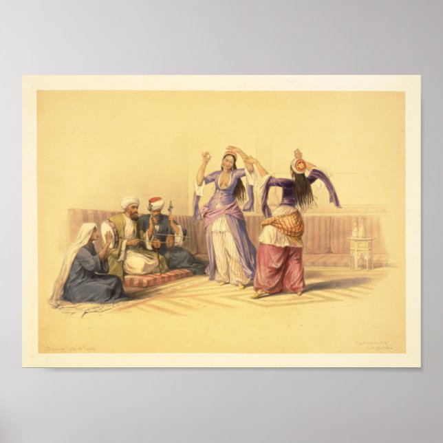 Pôster Raparigas dançantes no Cairo (Frente)