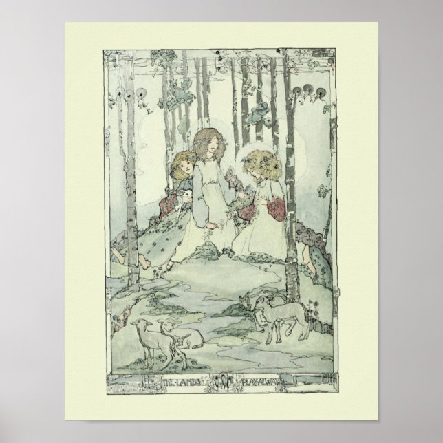 Poster Raparigas e lambidas por Jessie Marion King (Frente)