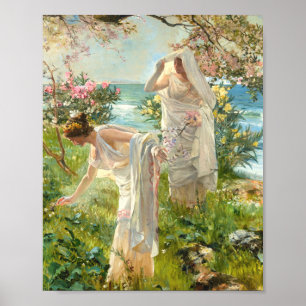 Poster Raparigas Gregas No Litoral Joaquin Sorolla Y Bast