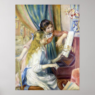 Poster Raparigas no piano por Pierre Renoir