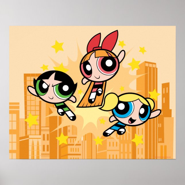 Poster Raparigas Powerpuff Salvem O Dia (Frente)