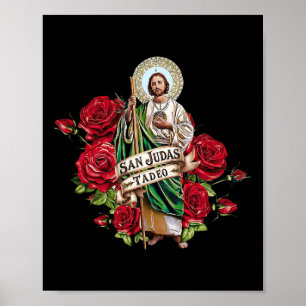 Poster Raparigas Rosas vermelhas San Judas Tadeo Con Band