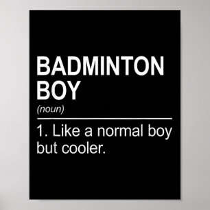 Poster Rapaz de Badminton Substantivo Definição Peteca Ba