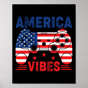 Poster Rapazes 4 De Julho América Jogadora Vibes Crianças