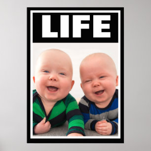 POSTER RAPAZES DE BEBÊ GÊMEOS PRÓ-VIDA