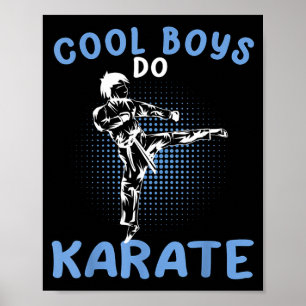 Poster Rapazes fixes fazem Karate Karateka Artes Marciais