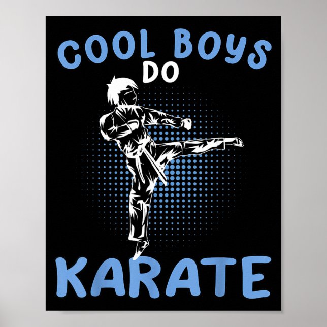 Poster Rapazes fixes fazem Karate Karateka Artes Marciais (Frente)
