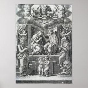 Poster Raphael - A Coronação Da Virgem
