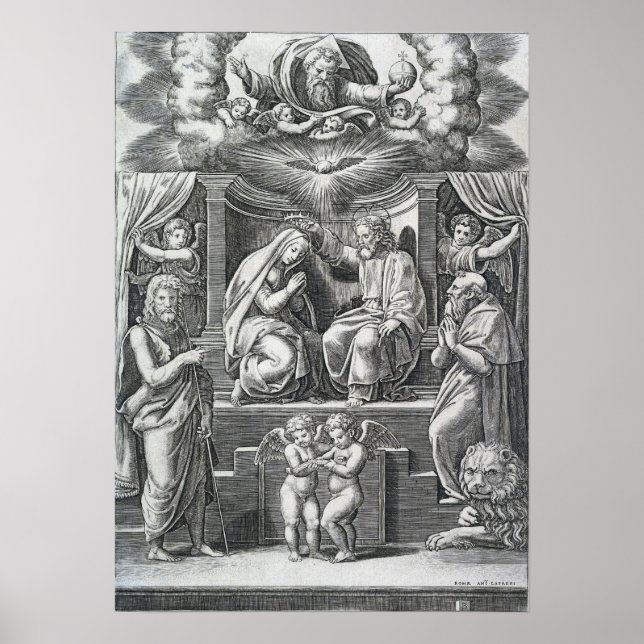Poster Raphael - A Coronação Da Virgem (Frente)