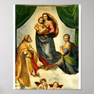 Poster Raphael - A Madonna Sistina