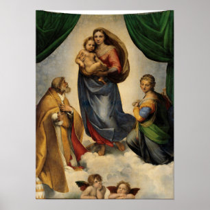 Poster Raphael - A Madonna Sixtina