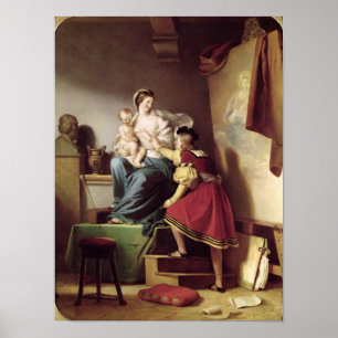 Pôster Raphael ajustando o modelo dele.