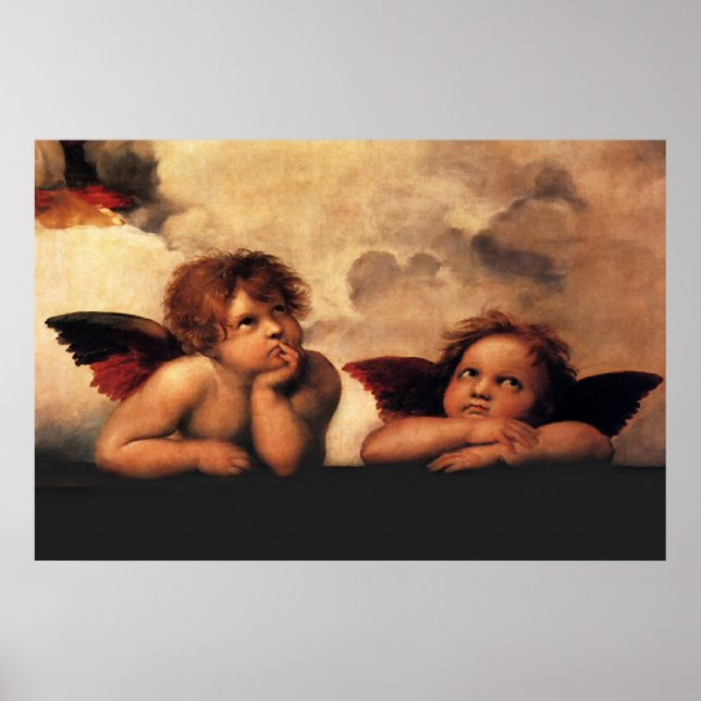 Poster Raphael Cherubs Sistine Madonna 2 Angels (Frente)