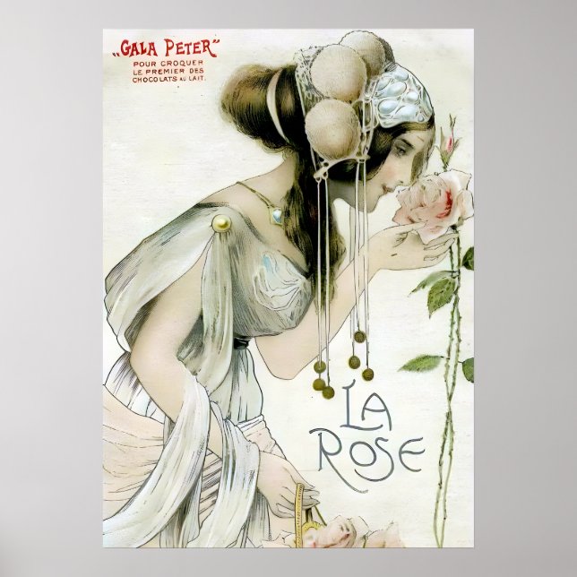 Poster Raphael Kirchner, La Rosa - Art Nouveau (Frente)