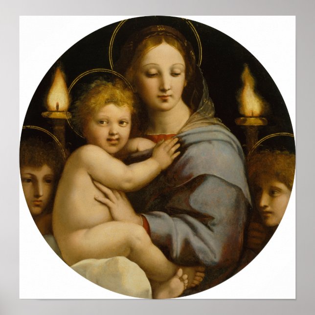 Poster Raphael - Madona dos Candelabros (Frente)