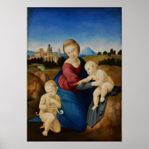 Poster Raphael - Madonna E Criança Com O Santo Da Criança