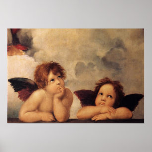 Pôster Raphael,Sistina Cherub