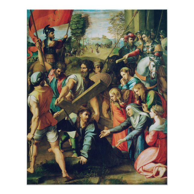 Pôster Raphael Spasimo Cristo Caindo Sob a Cruz Arte (Frente)