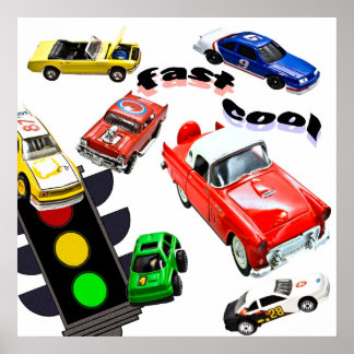 Poster Rápido, Legal, Carros