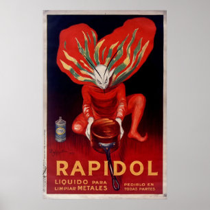 Pôster Rapidol, propaganda espanhola polonesa do metal