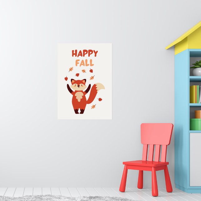 Poster Raposa Bestida Feliz (Berçário 1)