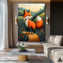 Raposa Curiosa no Prado – Vida Selvagem Caprichosa