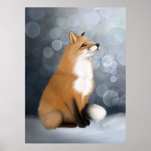Poster Raposa de neve silenciosa