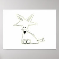 raposa desenho simples preto branco cinza infantil