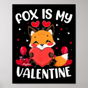 Poster Raposa é meu amor de São Valentão Corações de Rapo